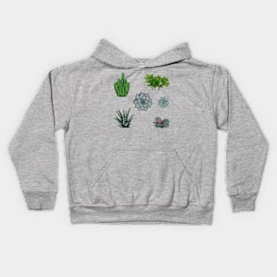 Six Sublime Succulents Kids Hoodie